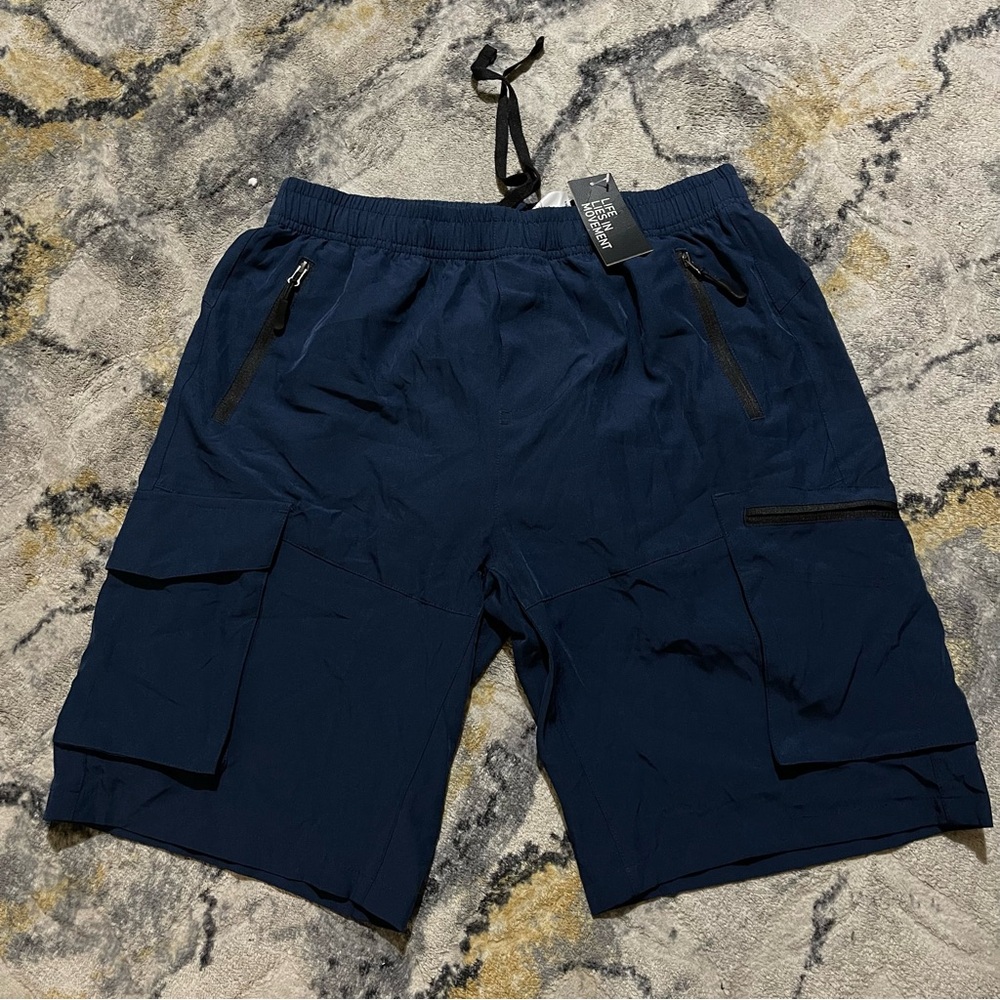 Men's Dark Blue Cargo Shorts